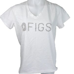Figs V-Neck Logo Tee